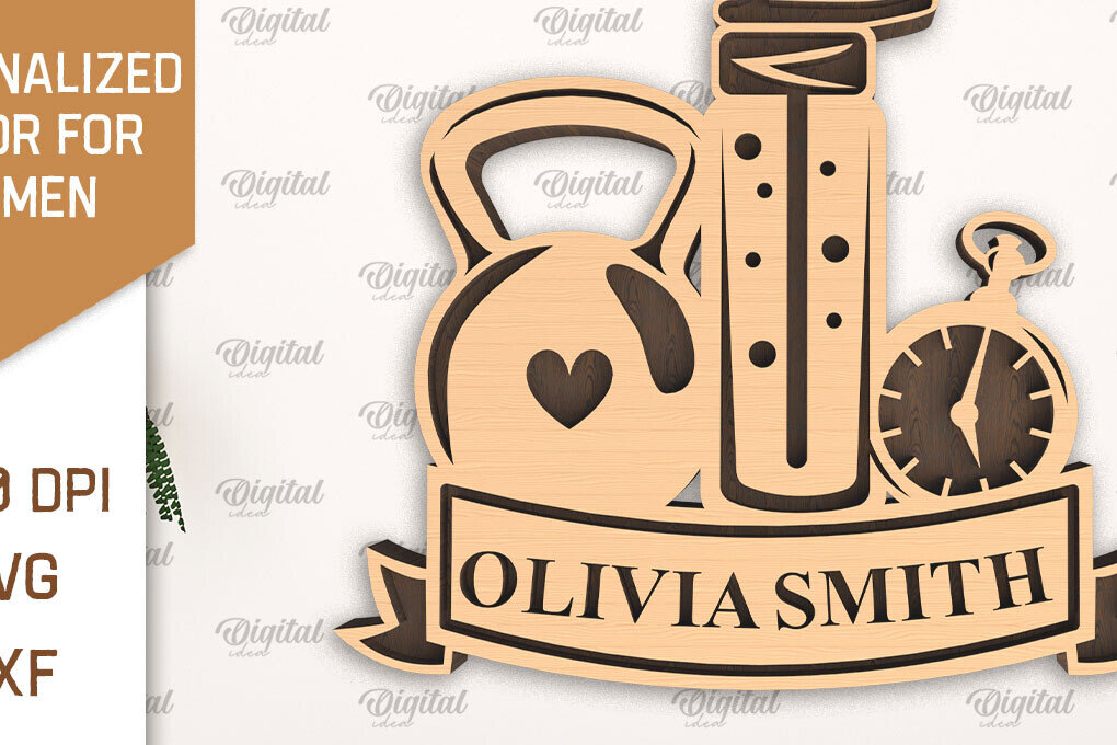 Σετ των 2 Intra απο ξύλο plywood 3mm-4mm πάχος – Προσωποποιημένη Γυναικεία Διακόσμηση Δίασταση  20x20 cm INTRAFABR-100112214