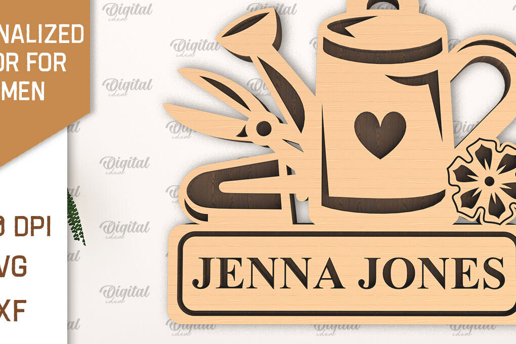 Σετ των 2 Intra απο ξύλο plywood 3mm-4mm πάχος – Προσωποποιημένη Γυναικεία Διακόσμηση Δίασταση  20x20 cm INTRAFABR-100112238