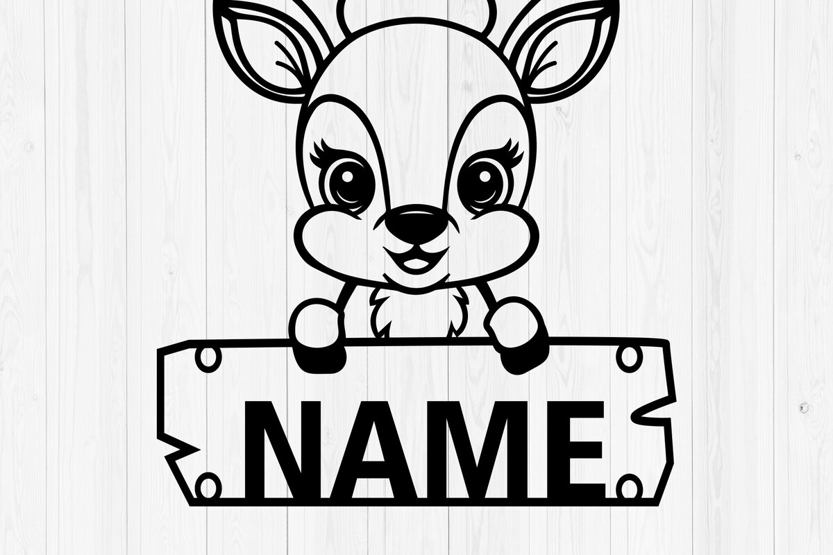 Σετ των 2 Intra απο ξύλο plywood 3mm-4mm πάχος – Εξατομικευμένη πινακίδα ονόματος ελαφιού - Δίασταση  20x20 cm INTRAFABR-117898500