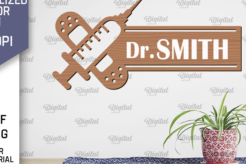 Σετ των 2 Intra απο ξύλο plywood 3mm-4mm πάχος – Προσωποποιημένη γιατρού Δίασταση  20x20 cm INTRAFABR-98993869