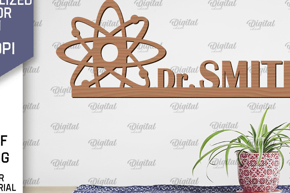 Σετ των 2 Intra απο ξύλο plywood 3mm-4mm πάχος – Προσωποποιημένη γιατρού Δίασταση  20x20 cm INTRAFABR-98993947