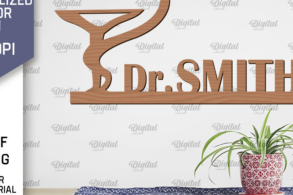 Σετ των 2 Intra απο ξύλο plywood 3mm-4mm πάχος – Προσωποποιημένη γιατρού Δίασταση  20x20 cm INTRAFABR-98994014