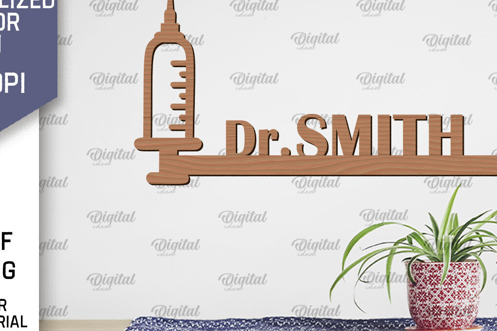 Σετ των 2 Intra απο ξύλο plywood 3mm-4mm πάχος – Προσωποποιημένη γιατρού Δίασταση  20x20 cm INTRAFABR-98993489