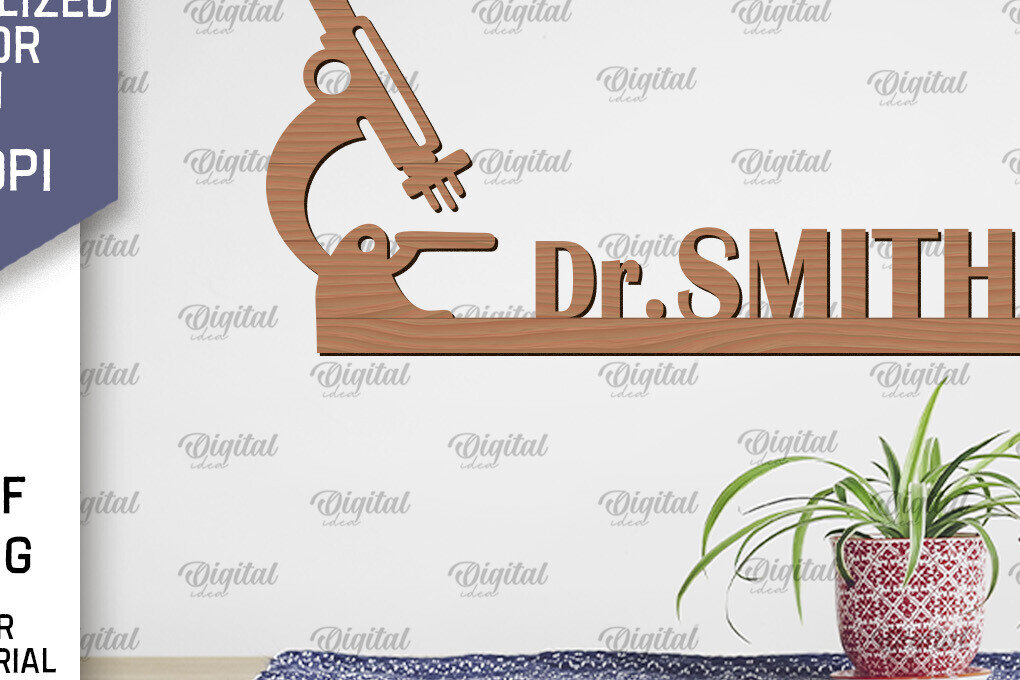 Σετ των 2 Intra απο ξύλο plywood 3mm-4mm πάχος – Προσωποποιημένη γιατρού Δίασταση  20x20 cm INTRAFABR-98993529