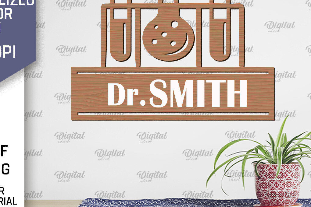 Σετ των 2 Intra απο ξύλο plywood 3mm-4mm πάχος – Προσωποποιημένη γιατρού Δίασταση  20x20 cm INTRAFABR-98993726