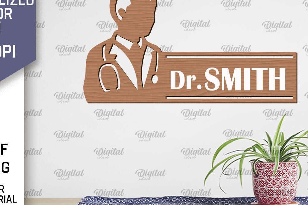 Σετ των 2 Intra απο ξύλο plywood 3mm-4mm πάχος – Προσωποποιημένη γιατρού Δίασταση  20x20 cm INTRAFABR-98993431