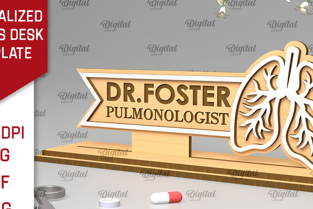 Σετ των 2 Intra απο ξύλο plywood 3mm-4mm πάχος – Προσωποποιημένη πινακίδα γραφείου Doctors Δίασταση  20x20 cm INTRAFABR-97305770