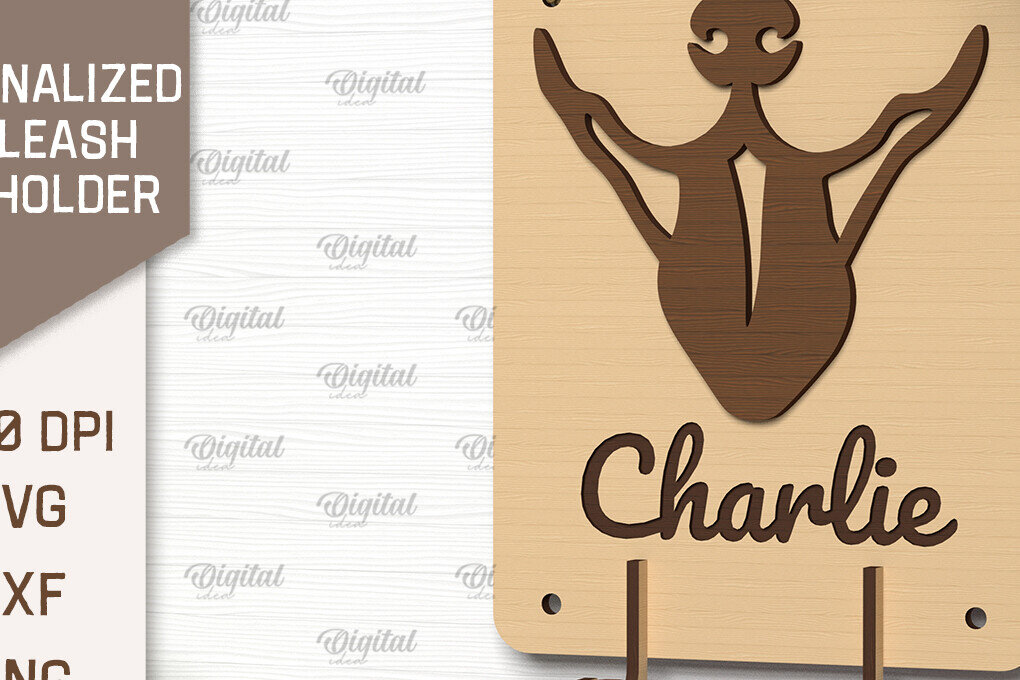 Σετ των 2 Intra απο ξύλο plywood 3mm-4mm πάχος – Εξατομικευμένη θήκη λουριών σκύλου Δίασταση  20x20 cm INTRAFABR-102597741