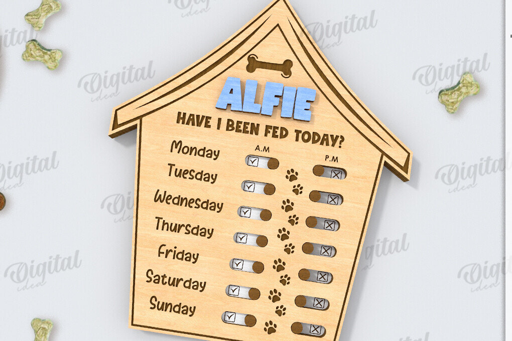 Σετ των 2 Intra απο ξύλο plywood 3mm-4mm πάχος – Εξατομικευμένη Tracker Dog Δίασταση  20x20 cm INTRAFABR-118908685