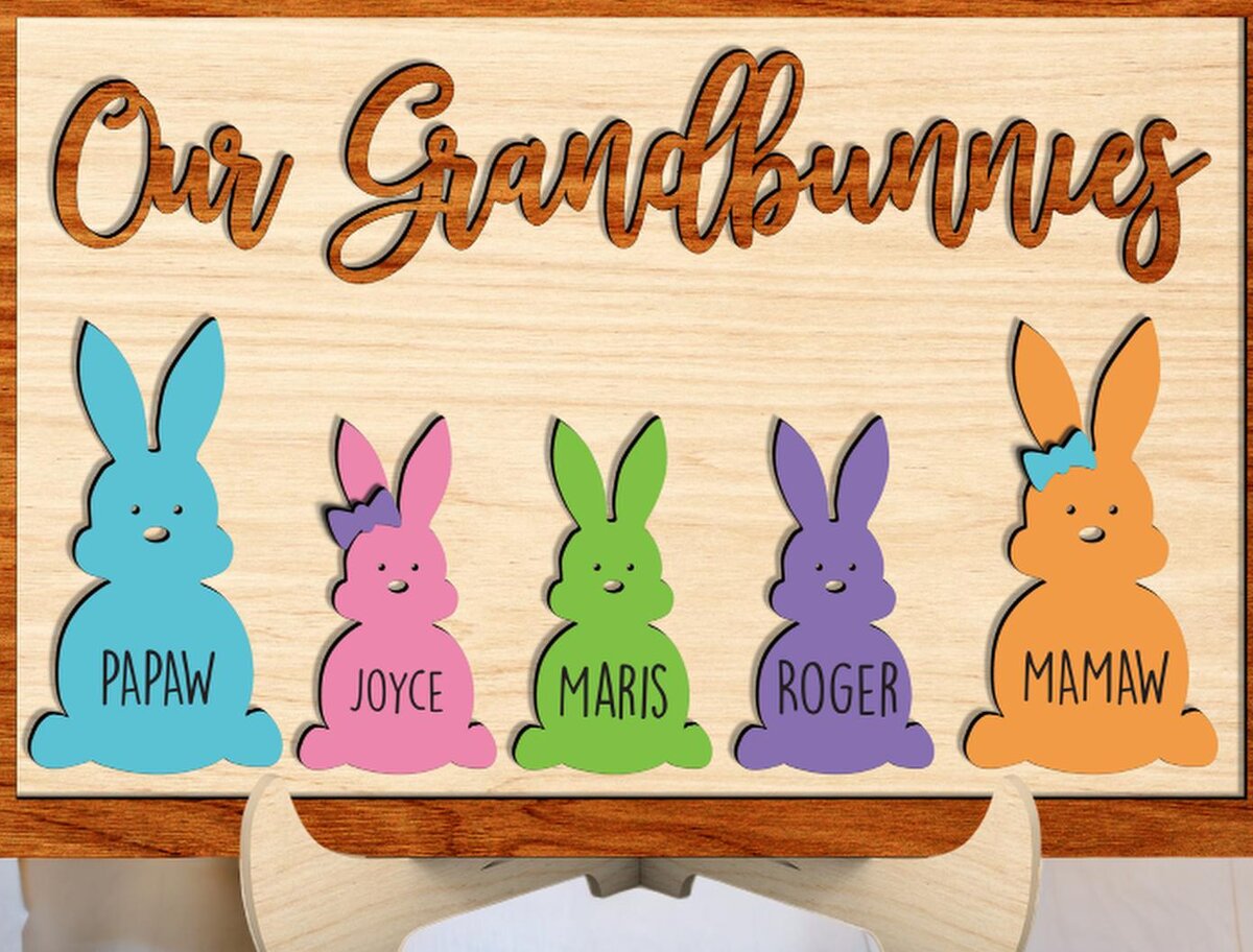 Σετ των 2 Intra απο ξύλο plywood 3mm-4mm πάχος – Εξατομικευμένη Πασχαλινή Διακόσμηση Δίασταση  20x20 cm INTRAFABR-116837019