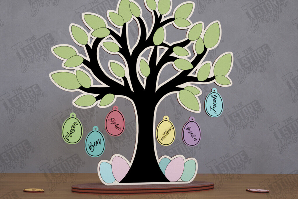 Σετ των 2 Intra απο ξύλο plywood 3mm-4mm πάχος – Εξατομικευμένο Πασχαλινό Αυγό | Αργία Δίασταση  20x20 cm INTRAFABR-116410690