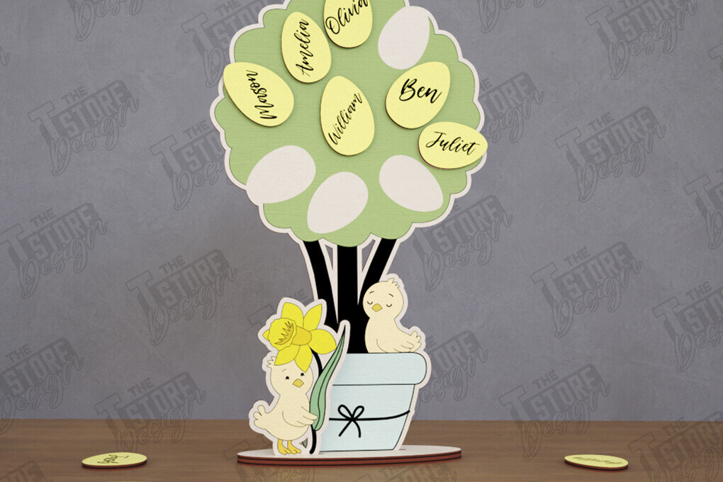 Σετ των 2 Intra απο ξύλο plywood 3mm-4mm πάχος – Εξατομικευμένο Πασχαλινό Αυγό | Αργία Δίασταση  20x20 cm INTRAFABR-116410706