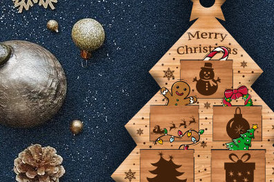 Σετ των 2 Intra απο ξύλο plywood 3mm-4mm πάχος – Εξατομικευμένο Οικογενειακό Χριστουγεννιάτικο Στολίδι Δίασταση  20x20 cm INTRAFABR-83470280