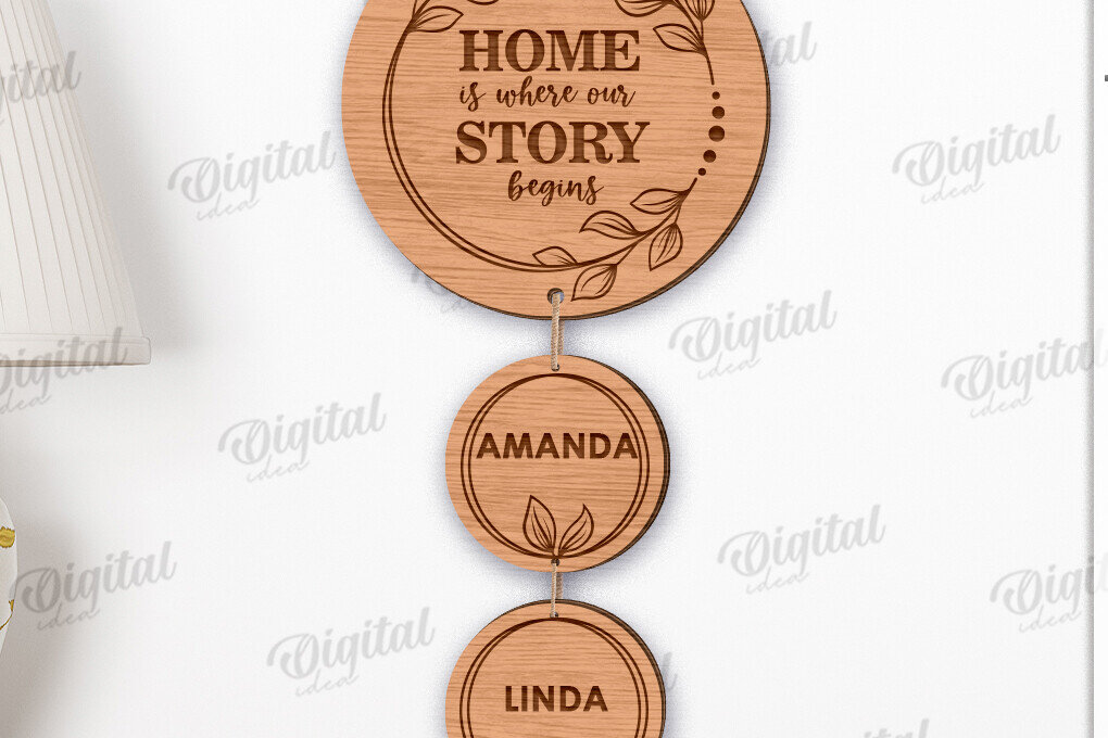 Intra απο ξύλο plywood 3mm-4mm πάχος – Εξατομικευμένη Οικογενειακή Ταμπέλα τοίχου Δίασταση  40x30 cm INTRAFABR-119614893