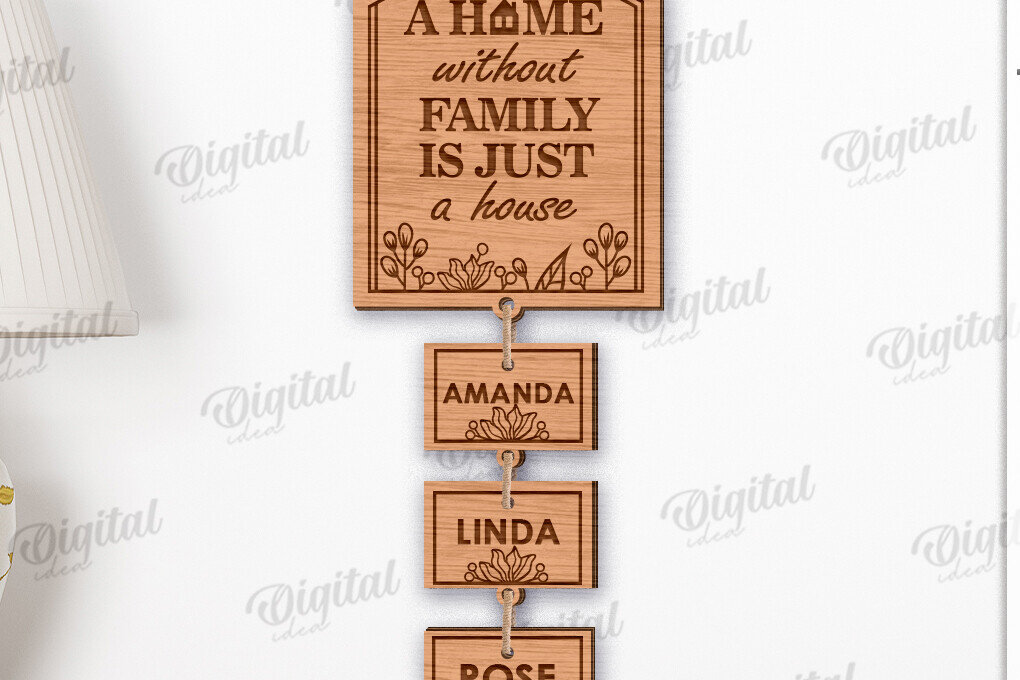 Intra απο ξύλο plywood 3mm-4mm πάχος – Εξατομικευμένη Οικογενειακή Ταμπέλα τοίχου Δίασταση  40x30 cm INTRAFABR-119615054