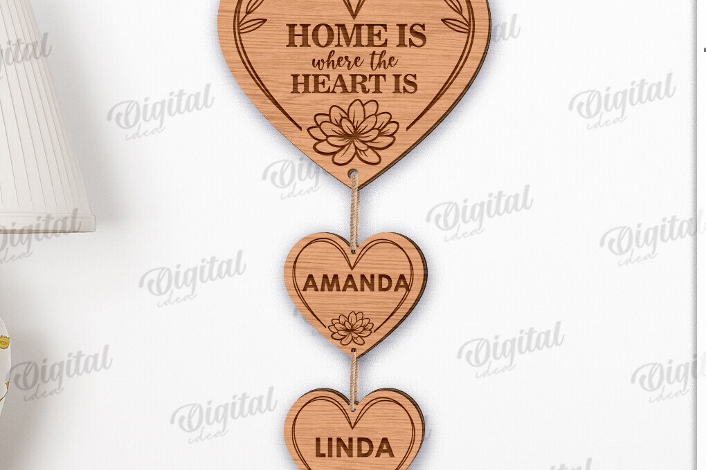 Intra απο ξύλο plywood 3mm-4mm πάχος – Εξατομικευμένη Οικογενειακή Ταμπέλα τοίχου Δίασταση  40x30 cm INTRAFABR-119615115