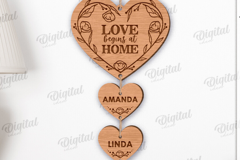 Intra απο ξύλο plywood 3mm-4mm πάχος – Εξατομικευμένη Οικογενειακή Ταμπέλα τοίχου Δίασταση  40x30 cm INTRAFABR-119614722