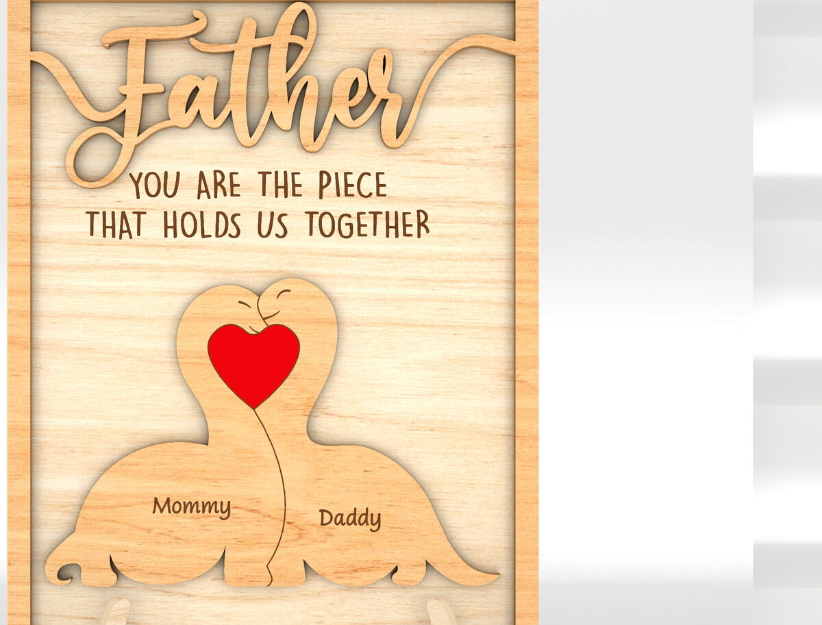 Σετ των 2 Intra απο ξύλο plywood 3mm-4mm πάχος – Εξατομικευμένη Πινακίδα για την Ημέρα του Πατέρα Δίασταση  20x20 cm INTRAFABR-99991635