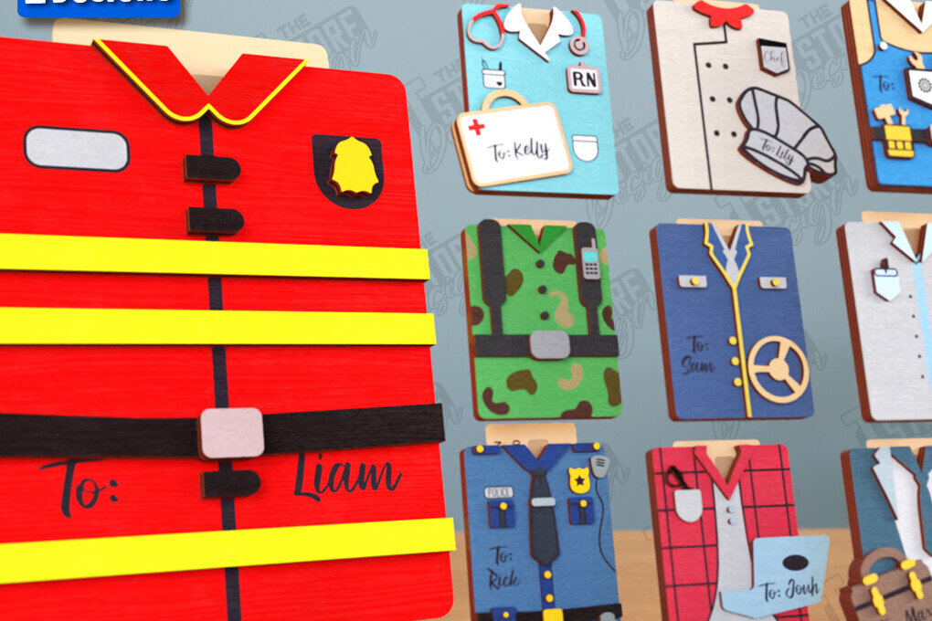 Σετ των 2 Intra απο ξύλο plywood 3mm-4mm πάχος – Πακέτο εξατομικευμένων δωροκαρτών Δίασταση  20x20 cm INTRAFABR-119538723