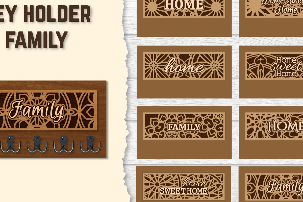 Σετ των 2 Intra απο ξύλο plywood 3mm-4mm πάχος – Εξατομικευμένες δέσμες κλειδαριάς Lasercut Δίασταση  20x20 cm INTRAFABR-120513345