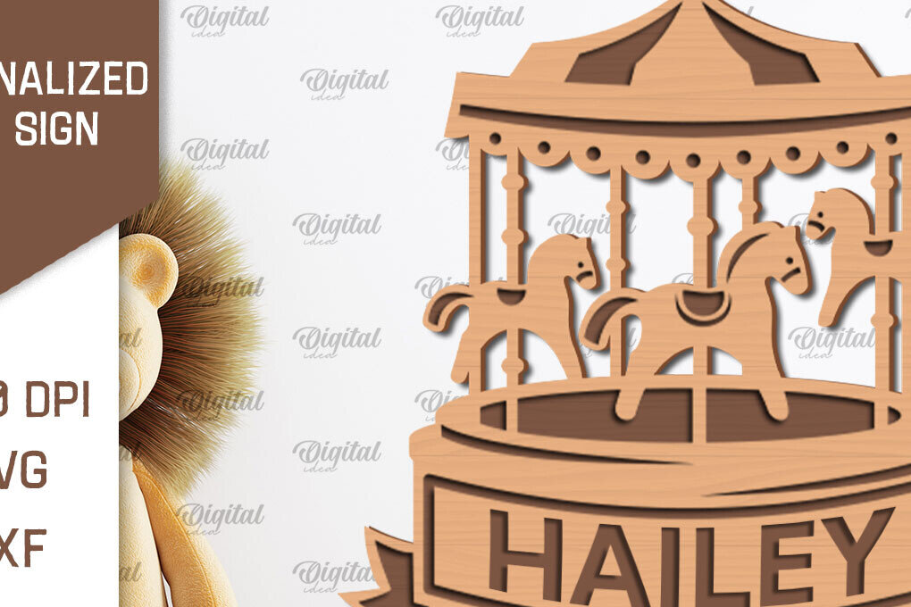 Σετ των 2 Intra απο ξύλο plywood 3mm-4mm πάχος – Εξατομικευμένη για παιδιά Δίασταση  20x20 cm INTRAFABR-100121271