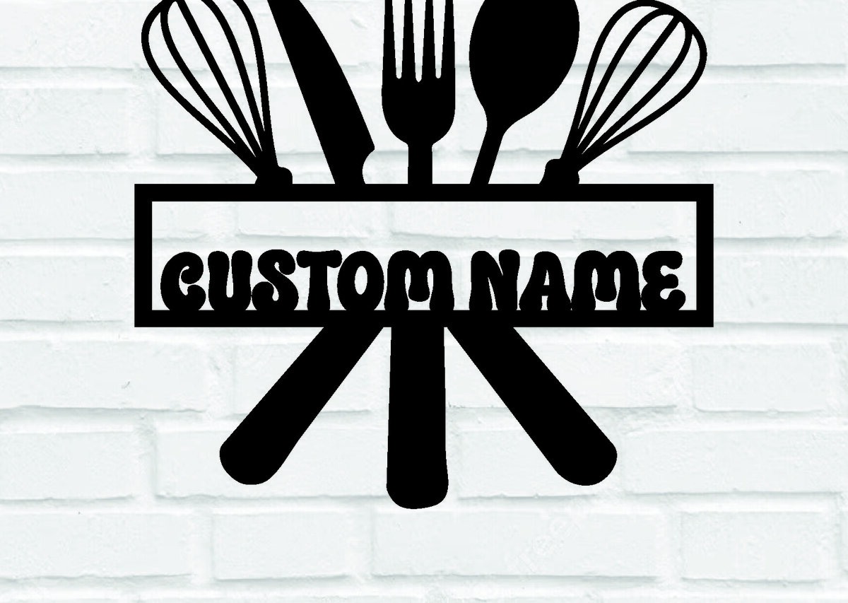 Σετ των 2 Intra απο ξύλο plywood 3mm-4mm πάχος – Προσωποποιημένη πινακίδα ονόματος κουζίνας Δίασταση  20x20 cm INTRAFABR-111531446