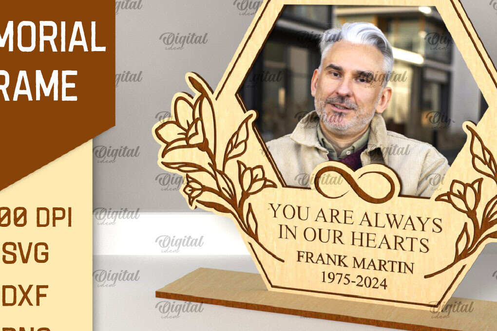 Σετ των 2 Intra απο ξύλο plywood 3mm-4mm πάχος – Εξατομικευμένο πλαίσιο αναμνηστικής κοπής με λέιζερ Δίασταση  20x20 cm INTRAFABR-96055002