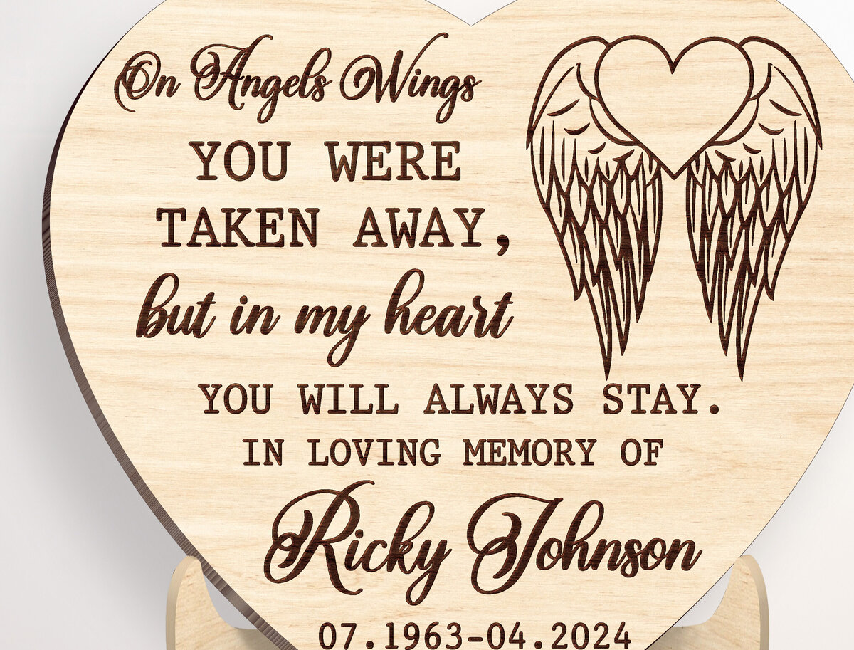 Σετ των 2 Intra απο ξύλο plywood 3mm-4mm πάχος – Personalized Memorial Garden Cutfile Δίασταση  20x20 cm INTRAFABR-101834529