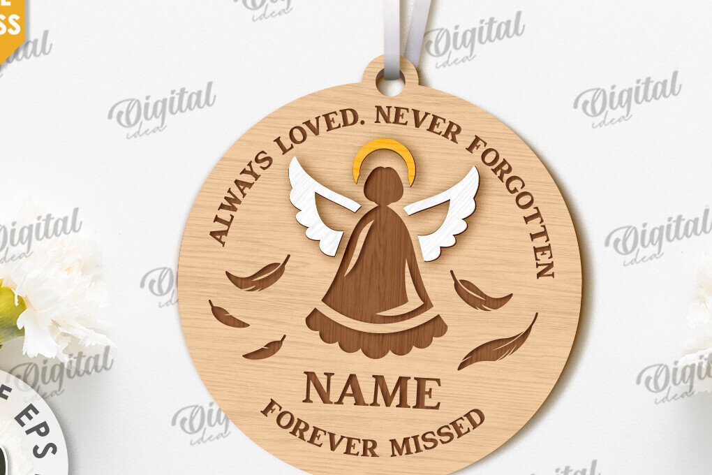 Σετ των 2 Intra απο ξύλο plywood 3mm-4mm πάχος – Προσωποποιημένο στολίδι αναμνηστικού κοπής με λέιζερ Δίασταση  20x20 cm INTRAFABR-118092918