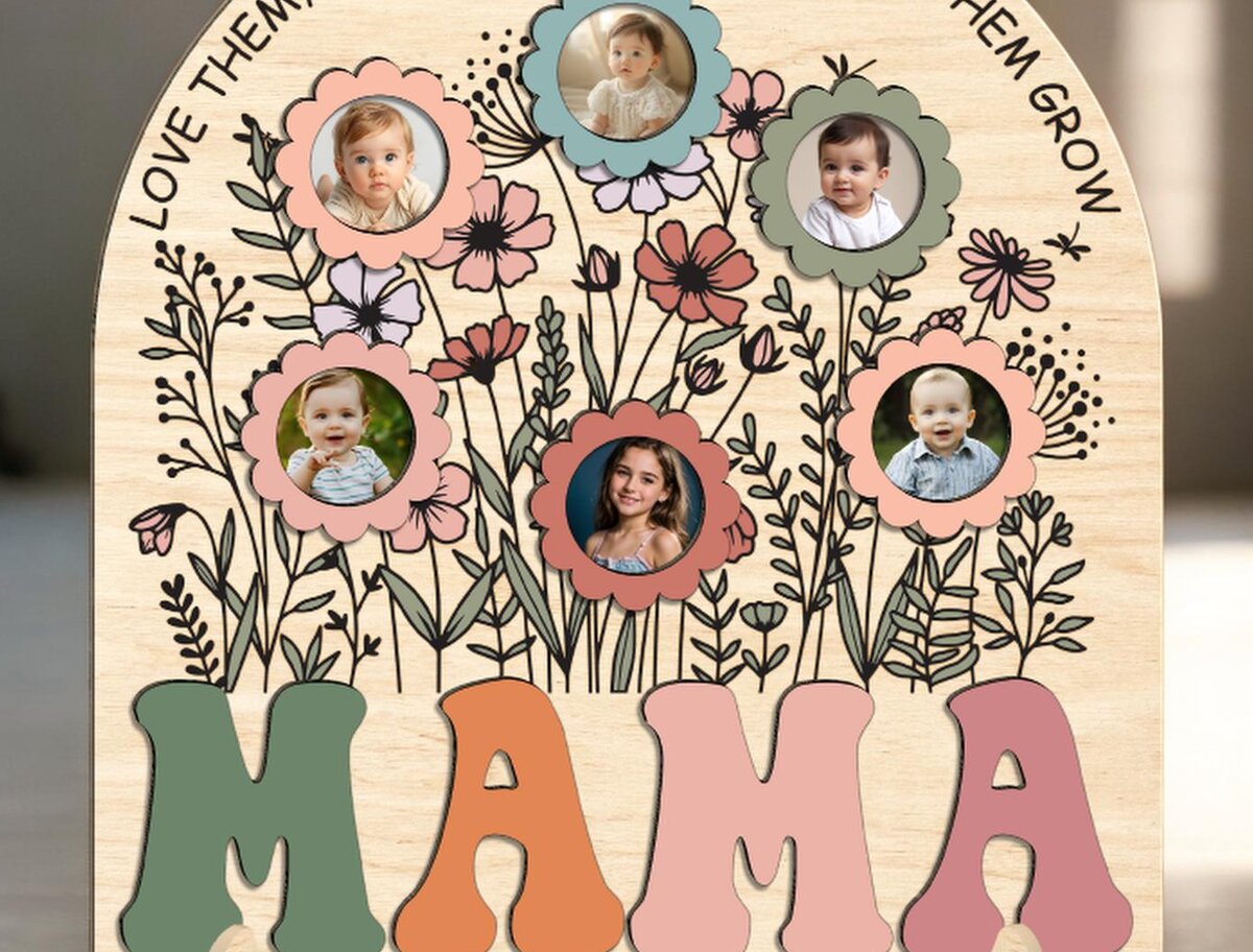 Σετ των 2 Intra απο ξύλο plywood 3mm-4mm πάχος – Εξατομικευμένη φωτογραφική πλάκα για τη γιορτή της μητέρας Δίασταση  20x20 cm INTRAFABR-118130512