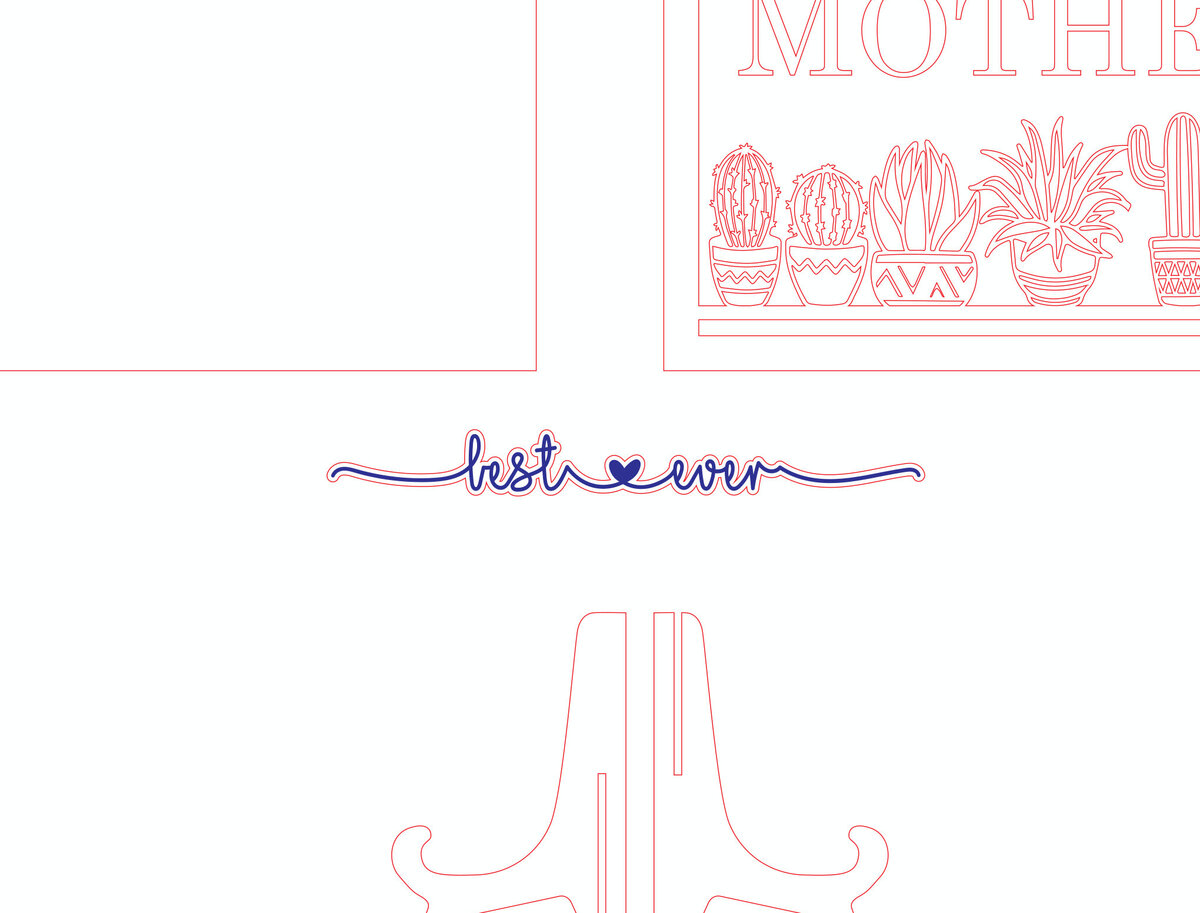 Σετ των 2 Intra απο ξύλο plywood 3mm-4mm πάχος – Εξατομικευμένο δώρο για τη γιορτή της μητέρας Δίασταση  20x20 cm INTRAFABR-117940025