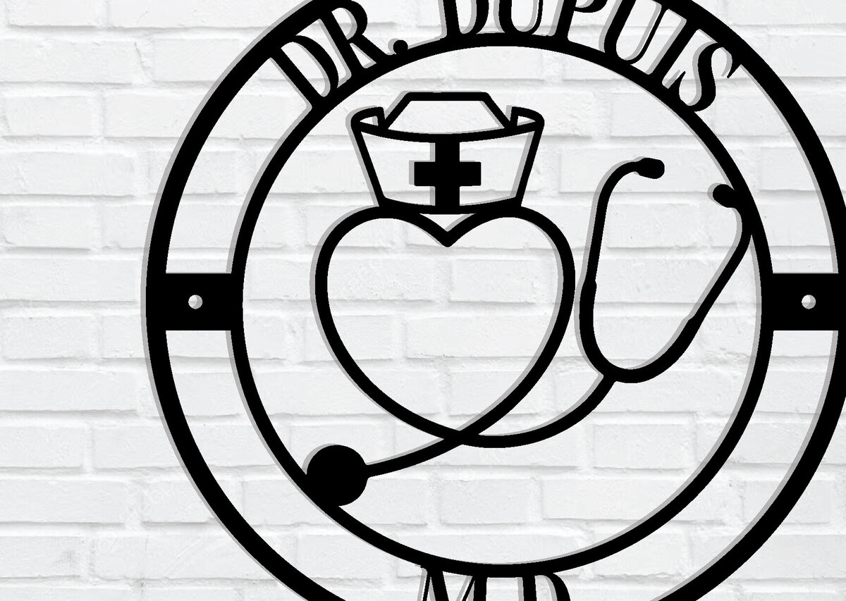 Σετ των 2 Intra απο ξύλο plywood 3mm-4mm πάχος – Εξατομικευμένη  επιγραφή Nurse, δώρα RN Δίασταση  20x20 cm INTRAFABR-106327551