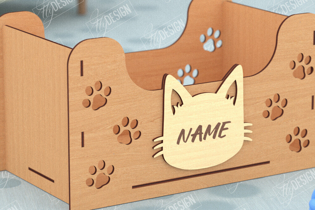 Σετ των 2 Intra απο ξύλο plywood 3mm-4mm πάχος – Εξατομικευμένο κουτί παιχνιδιών για κατοικίδια|Αποθήκευση παιχνιδιών για κατοικίδια Δίασταση  20x20 cm INTRAFABR-115684429