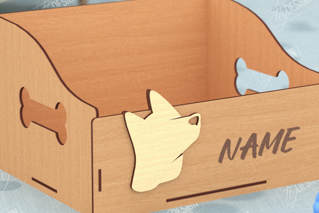 Σετ των 2 Intra απο ξύλο plywood 3mm-4mm πάχος – Εξατομικευμένο κουτί παιχνιδιών για κατοικίδια|Αποθήκευση παιχνιδιών για κατοικίδια Δίασταση  20x20 cm INTRAFABR-115684451