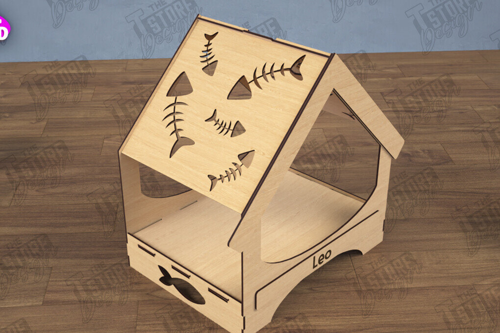 Σετ των 2 Intra απο ξύλο plywood 3mm-4mm πάχος – Εξατομικευμένο κουτί παιχνιδιών κατοικίδιων | Κλουβί παιχνιδιών για κατοικίδια Δίασταση  20x20 cm INTRAFABR-112900925