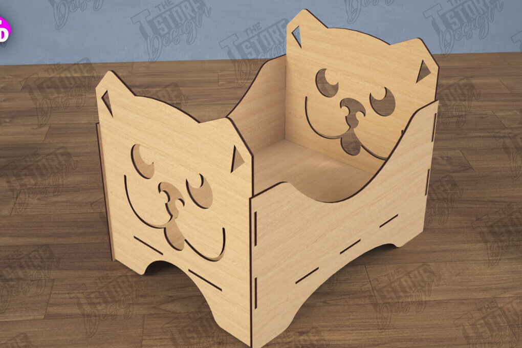 Σετ των 2 Intra απο ξύλο plywood 3mm-4mm πάχος – Εξατομικευμένο κουτί παιχνιδιών κατοικίδιων | Κλουβί παιχνιδιών για κατοικίδια Δίασταση  20x20 cm INTRAFABR-112900898