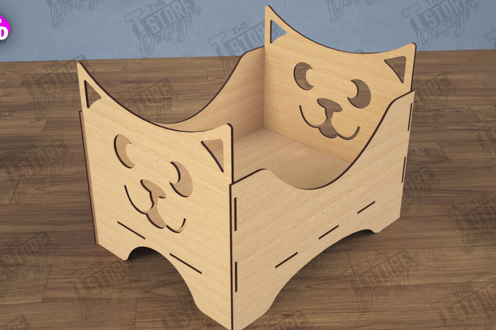 Σετ των 2 Intra απο ξύλο plywood 3mm-4mm πάχος – Εξατομικευμένο κουτί παιχνιδιών κατοικίδιων | Κλουβί παιχνιδιών για κατοικίδια Δίασταση  20x20 cm INTRAFABR-112900922