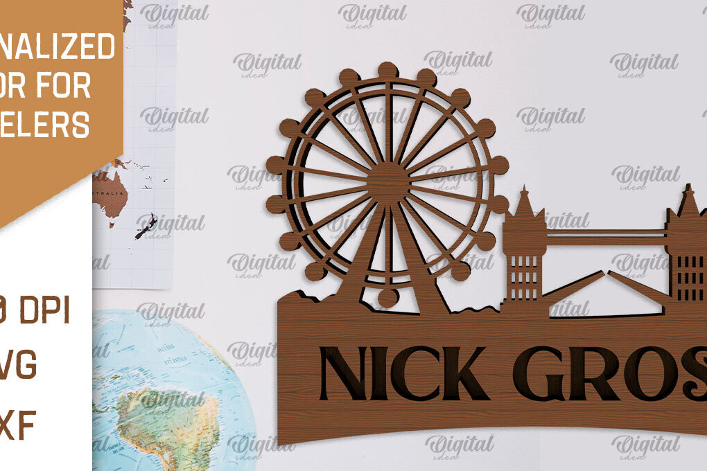 Σετ των 2 Intra απο ξύλο plywood 3mm-4mm πάχος – Προσωποποιημένη πινακίδα για Traveller Δίασταση  20x20 cm INTRAFABR-101514351