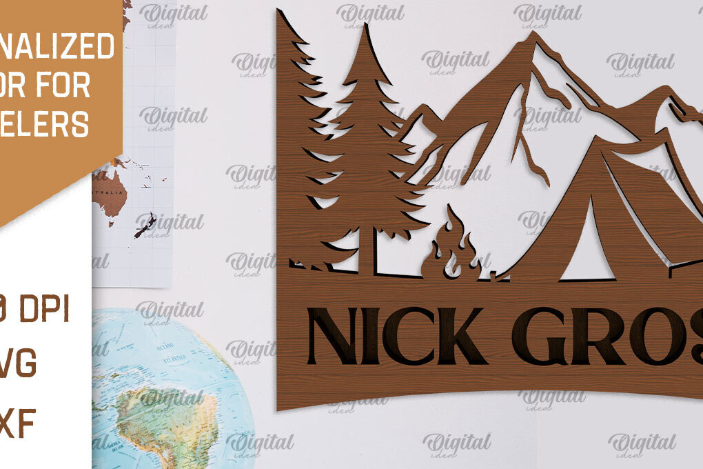 Σετ των 2 Intra απο ξύλο plywood 3mm-4mm πάχος – Προσωποποιημένη πινακίδα για Traveller Δίασταση  20x20 cm INTRAFABR-101514096