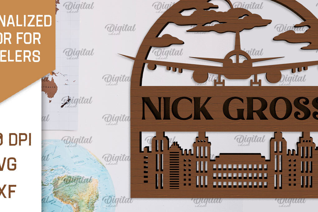 Σετ των 2 Intra απο ξύλο plywood 3mm-4mm πάχος – Προσωποποιημένη πινακίδα για Traveller Δίασταση  20x20 cm INTRAFABR-101514154