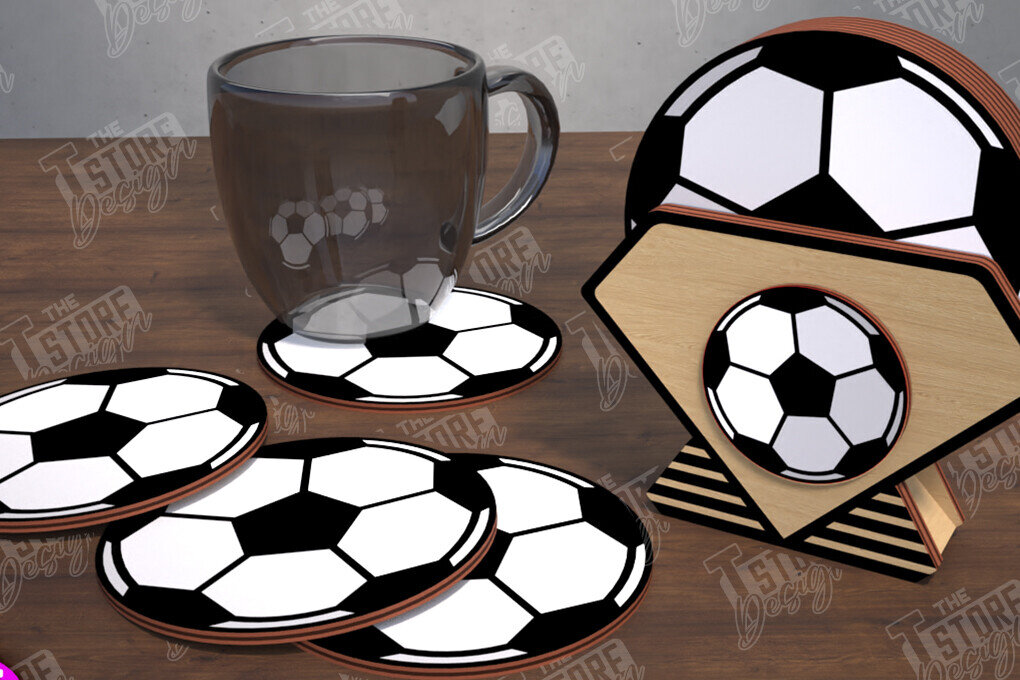 Σετ των 2 Intra απο ξύλο plywood 3mm-4mm πάχος – Εξατομικευμένο αθλητικό σουβέρ | Φίλαθλοι Δίασταση  20x20 cm INTRAFABR-108850218