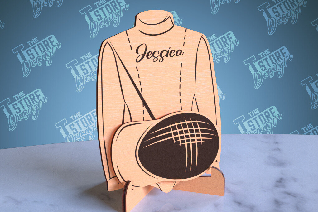 Σετ των 2 Intra απο ξύλο plywood 3mm-4mm πάχος – Εξατομικευμένες αθλητικές φανέλες | Σημάδι αθλητισμού Δίασταση  20x20 cm INTRAFABR-99930937