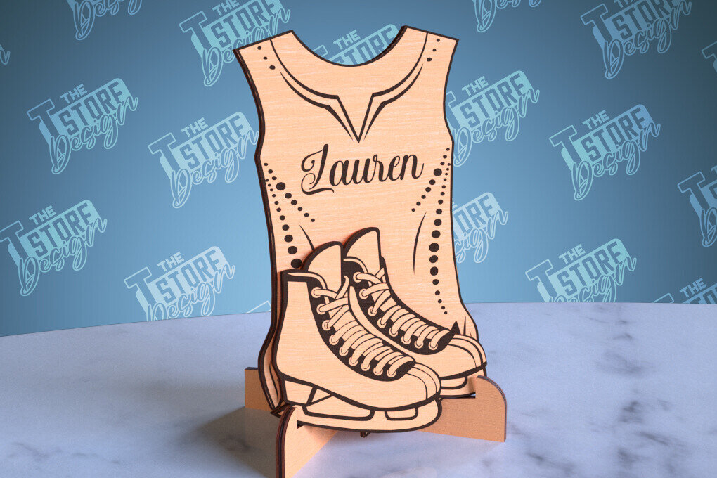 Σετ των 2 Intra απο ξύλο plywood 3mm-4mm πάχος – Εξατομικευμένες αθλητικές φανέλες | Σημάδι αθλητισμού Δίασταση  20x20 cm INTRAFABR-99930941