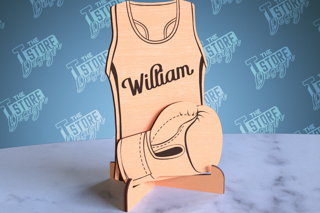 Σετ των 2 Intra απο ξύλο plywood 3mm-4mm πάχος – Εξατομικευμένες αθλητικές φανέλες | Σημάδι αθλητισμού Δίασταση  20x20 cm INTRAFABR-99930957