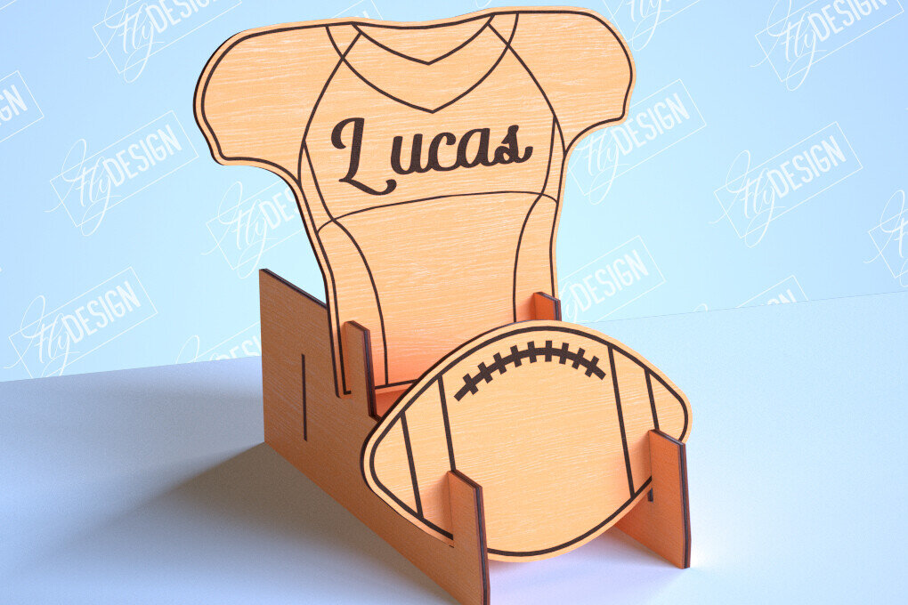 Σετ των 2 Intra απο ξύλο plywood 3mm-4mm πάχος – Εξατομικευμένες αθλητικές φανέλες | Σημάδι αθλητισμού Δίασταση  20x20 cm INTRAFABR-101104810