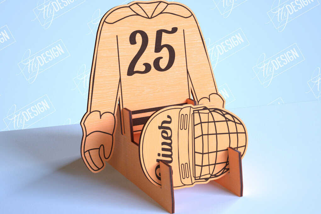 Σετ των 2 Intra απο ξύλο plywood 3mm-4mm πάχος – Εξατομικευμένες αθλητικές φανέλες | Σημάδι αθλητισμού Δίασταση  20x20 cm INTRAFABR-101104821