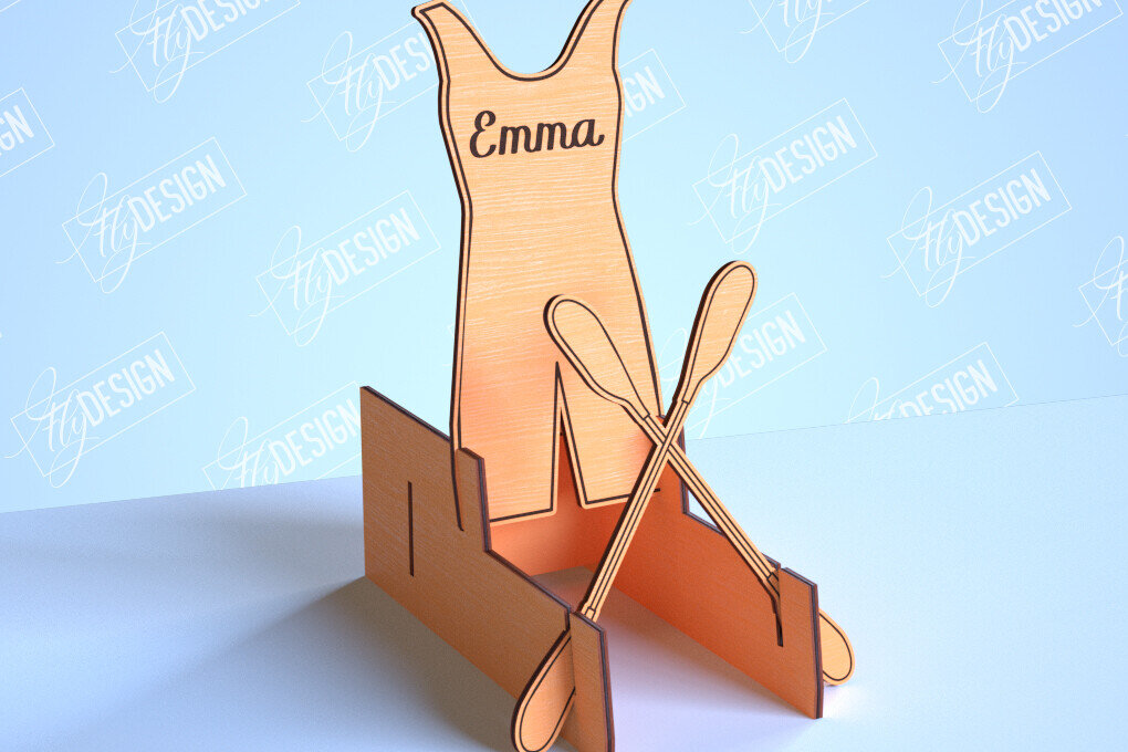 Σετ των 2 Intra απο ξύλο plywood 3mm-4mm πάχος – Εξατομικευμένες αθλητικές φανέλες | Σημάδι αθλητισμού Δίασταση  20x20 cm INTRAFABR-101104886