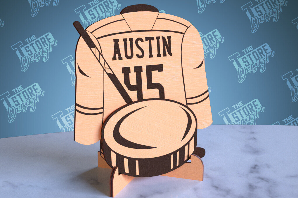 Σετ των 2 Intra απο ξύλο plywood 3mm-4mm πάχος – Εξατομικευμένες αθλητικές φανέλες | Σημάδι αθλητισμού Δίασταση  20x20 cm INTRAFABR-99930905