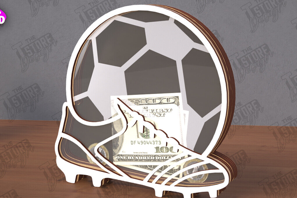 Σετ των 2 Intra απο ξύλο plywood 3mm-4mm πάχος – Προσωποποιημένος Αθλητικός Κουμπαράς |Ιδέα δώρου Δίασταση  20x20 cm INTRAFABR-112920471