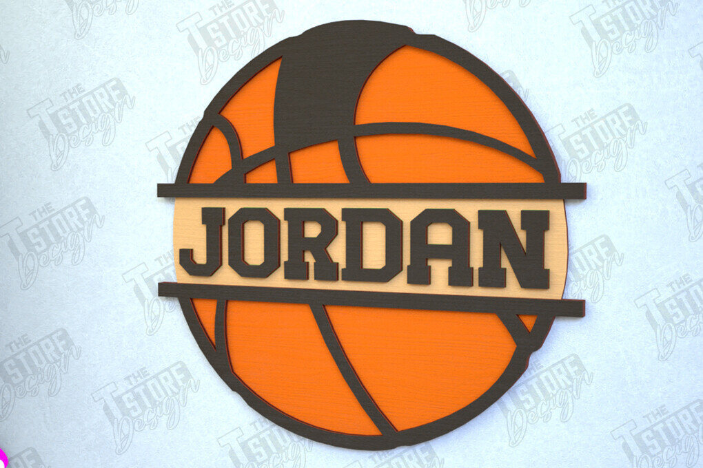 Σετ των 2 Intra απο ξύλο plywood 3mm-4mm πάχος – Εξατομικευμένη Αθλητική Διακόσμηση | Καλαθοσφαίρα Δίασταση  20x20 cm INTRAFABR-115371333